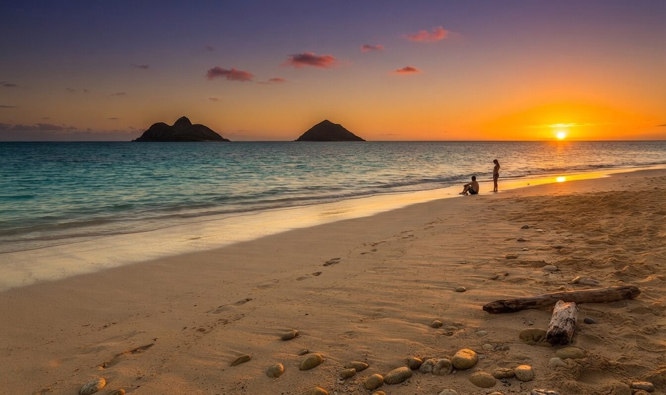 Surfers and breaking waves from above — Hawaii Tours & Excursions