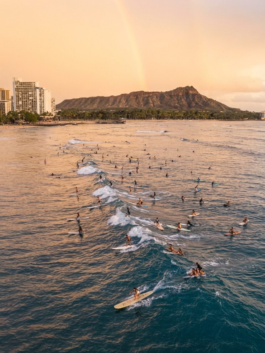 Evening stroll along Waikiki Beach — Planning a Trip to Hawaii
